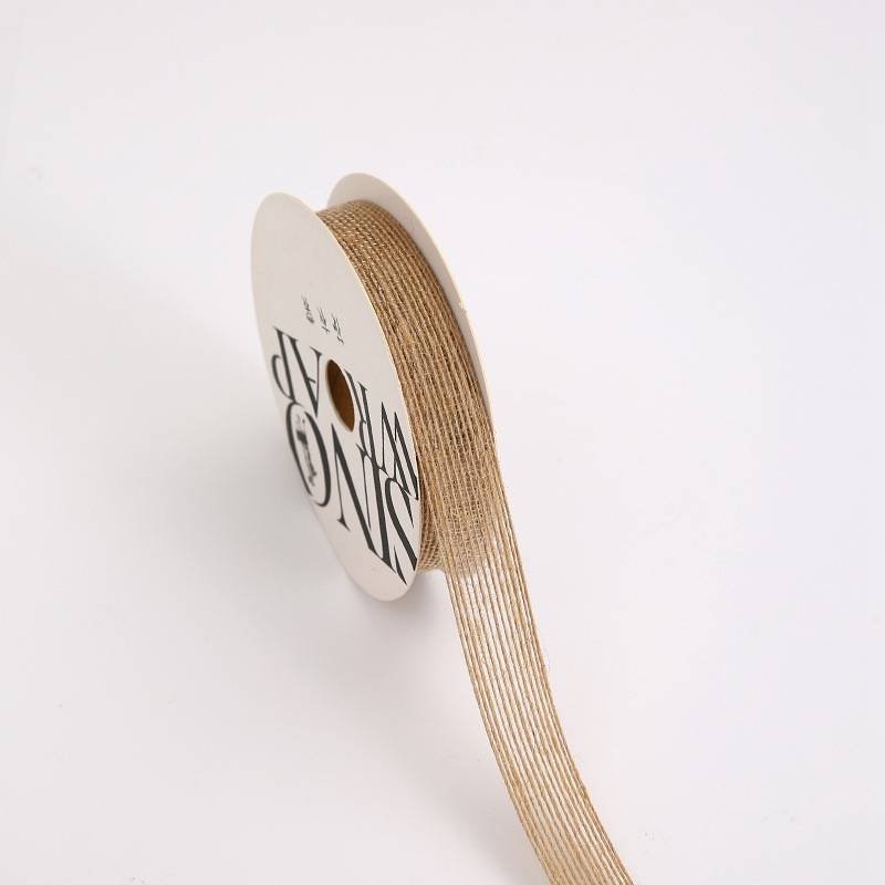 Wstążka jutowa – Naturalna – Rolka 2,5cm × 13,5m