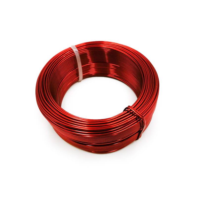 Drut Florystyczny - Ring mały - 1mmx50m - Czerwony