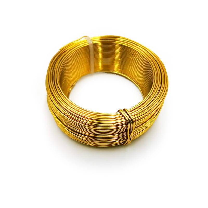 Drut Florystyczny - Ring mały - 1mmx50m - Złoty