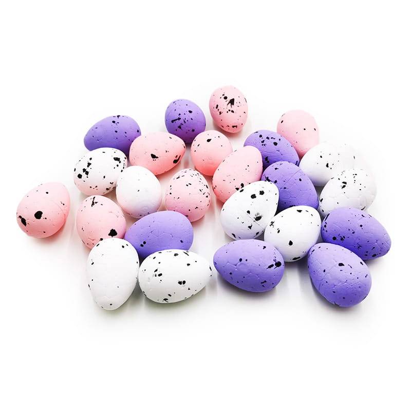 Jajko przepiórcze styropianowe - MIX - paczka 24szt