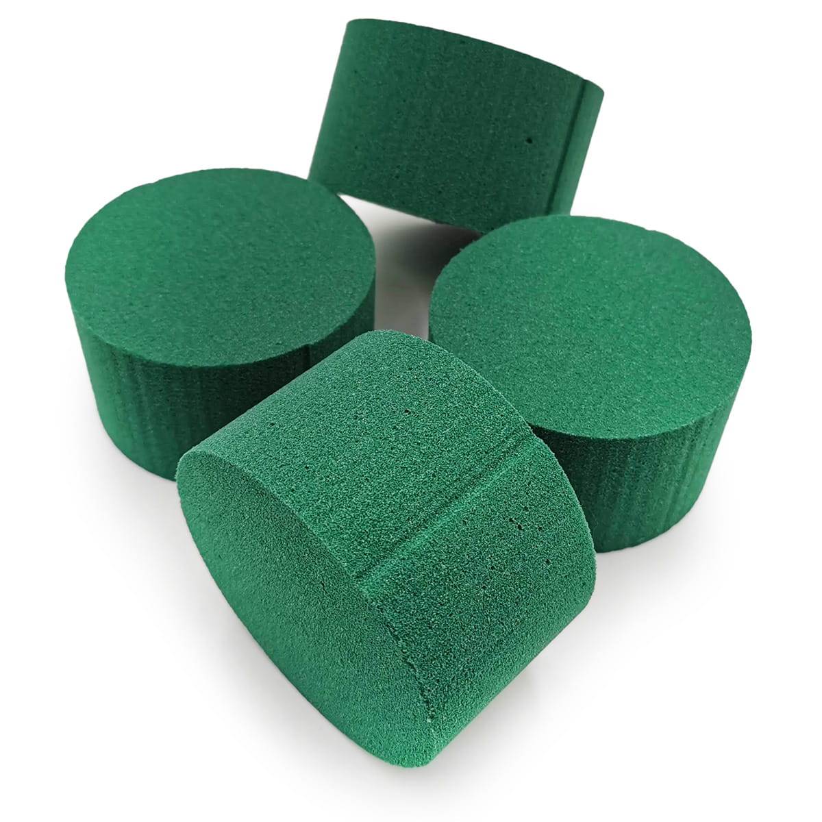 Gąbka florystyczna – Cylinder 8 × 5 cm – Mokra – 4 sztuki