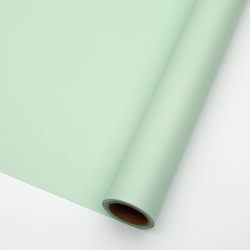 Folia florystyczna - "Elegant" Pastelowy zielony - Rolka  58cm x 10m