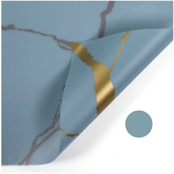 Folia florystyczna - "Marble" Pastelowy zielony - Arkusze 58x58 cm - 20szt