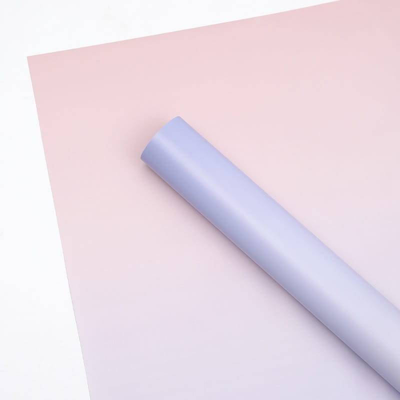 Folia florystyczna - "Gradient" Liliowy + Róż - Arkusze 50x58 cm - 20szt