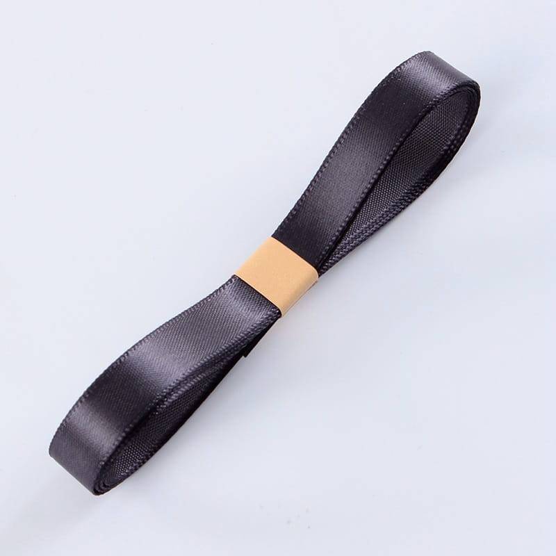 Wstążka florystyczna - Węgiel - Rolka 1cmx82m