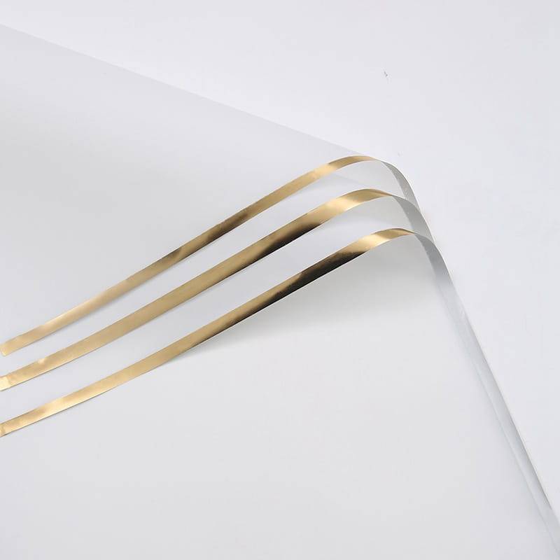 Folia florystyczna - "Stripe" Biały - Arkusze 58x58 cm - 20szt