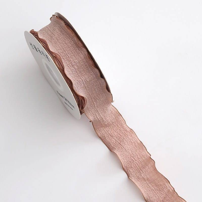 Wstążka florystyczna - Herbata z mlekiem - Rolka 2,5cmx9m