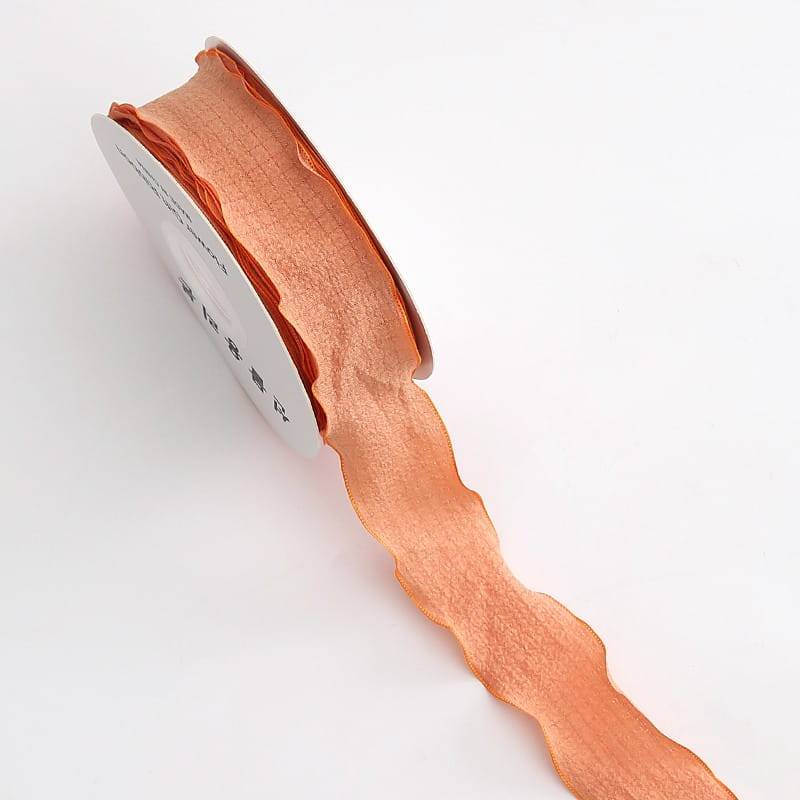 Wstążka florystyczna - Blady Pomarańczowy - Rolka 2,5cmx9m