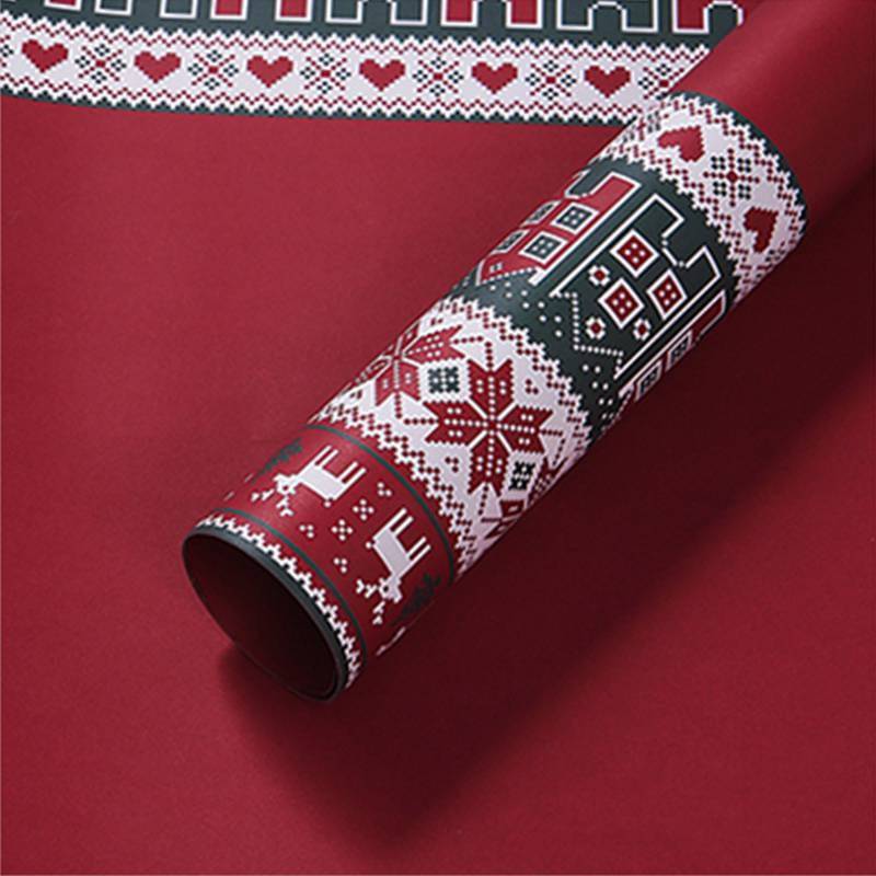 Papier florystyczny - "Sweater" Czerwony - Arkusze 80x52 cm - 10szt