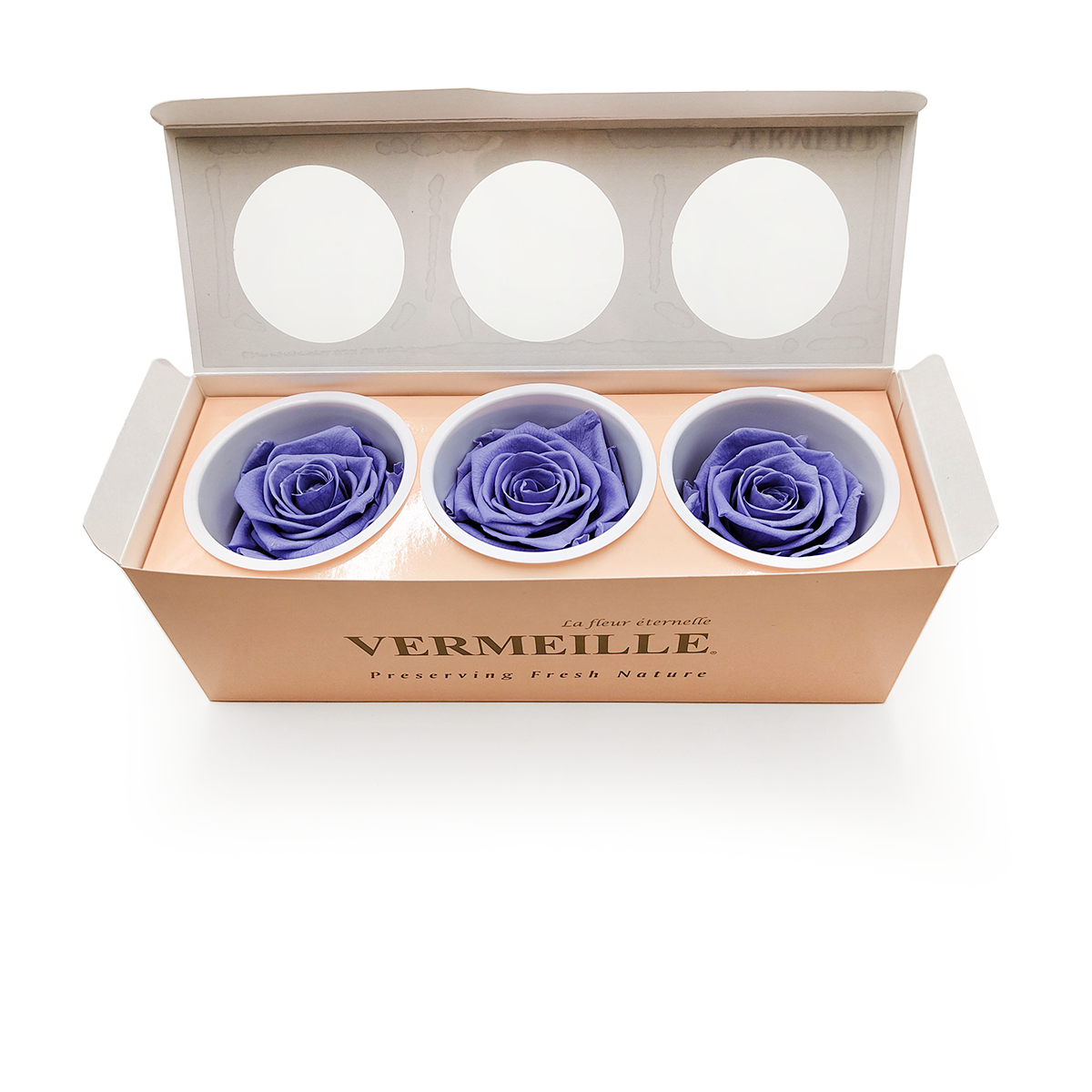 Róża Stabilizowana - Winogronowa - Very Grape - XL - 3szt