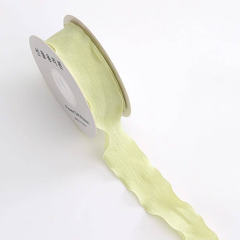 Wstążka florystyczna - Zielony - Rolka 2,5cmx9m