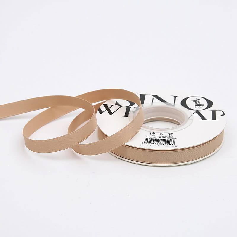 Wstążka florystyczna Satynowa - Herbata z mlekiem - Rolka 1cmx18m