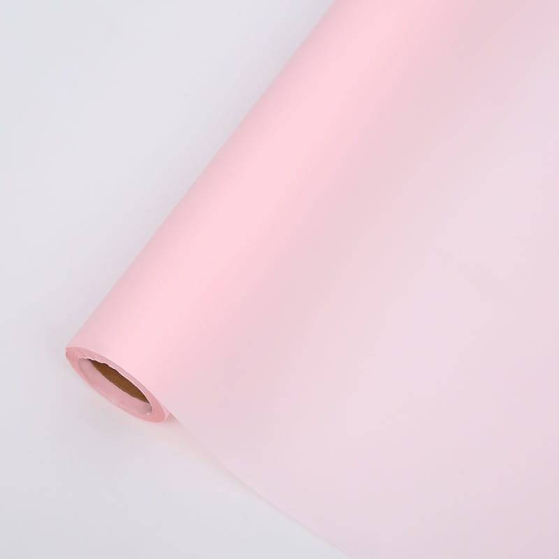 Folia Florystyczna Matowa - "Matte 90's" – Jasnoróżowa - Rolka 58cm x 20m