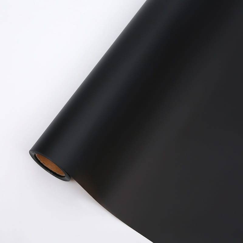 Folia Florystyczna Matowa - "Matte 90's" – Czarna - Rolka 58cm x 20m