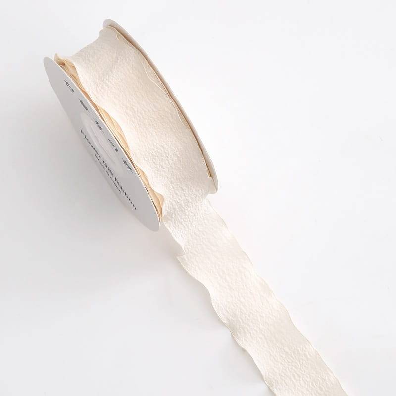 Wstążka florystyczna - Złamana biel - Rolka 2,5cmx9m