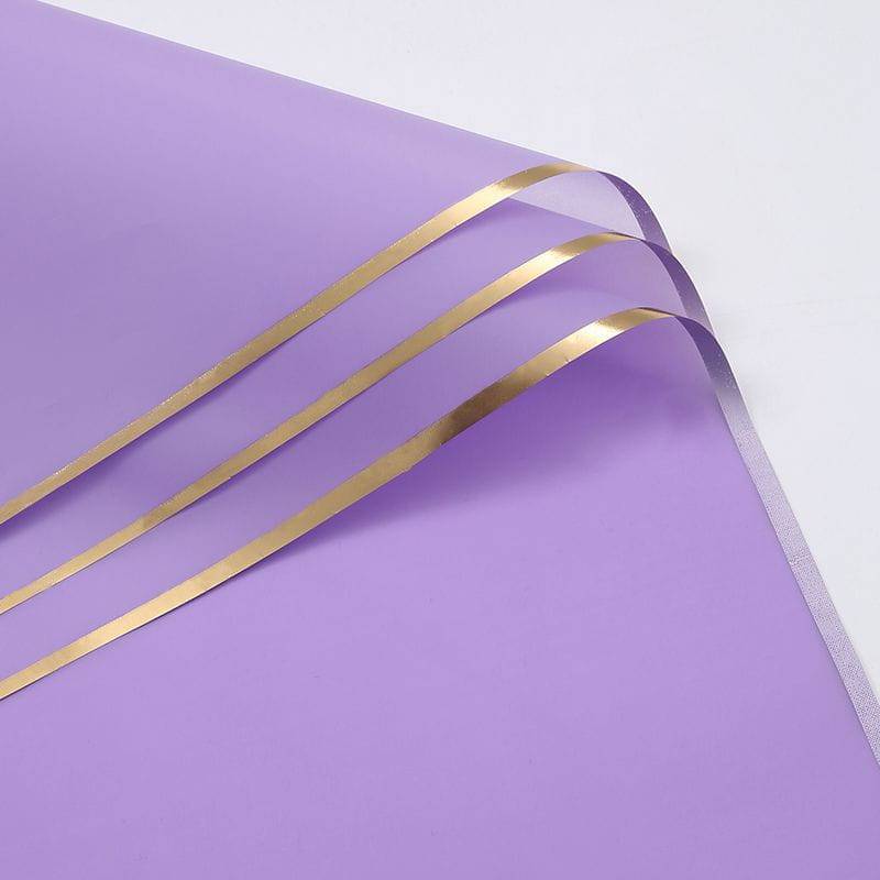 Folia florystyczna - "Stripe" Lilac - Arkusze 58x58 cm - 20szt