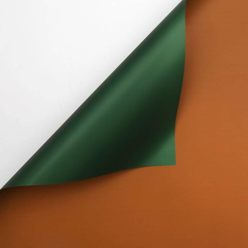 Folia florystyczna - Zielony + Miedziany - Arkusze 58x58 cm - 20szt