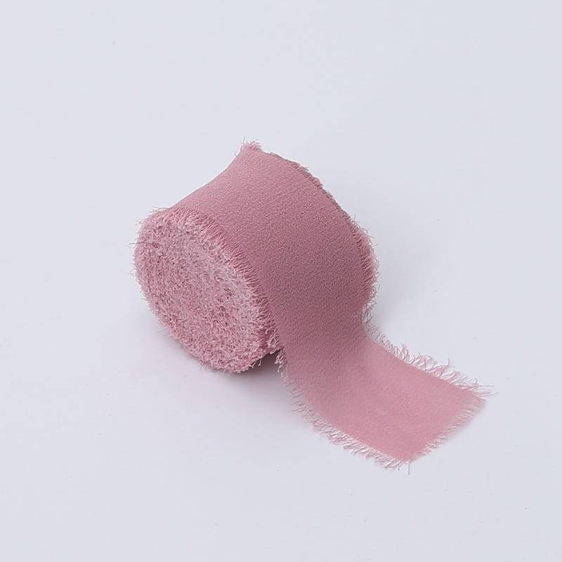 Wstążka florystyczna - Szyfon - Brudny Róż - Rolka 4cmx4,5m