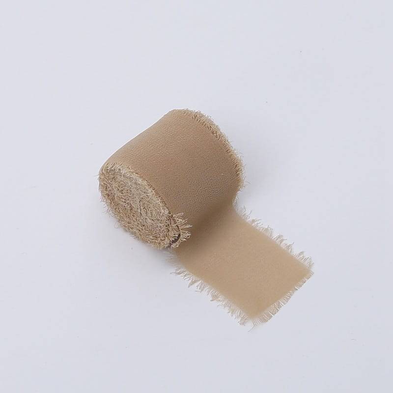 Wstążka florystyczna – Szyfon – Beżowy – Rolka 4cm x 4,5m