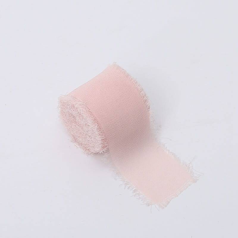 Wstążka florystyczna – Szyfon – Pudrowy Róż – Rolka 4cm x 4,5m