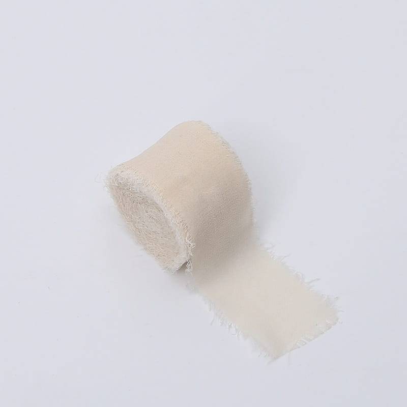 Wstążka florystyczna – Szyfon – Kremowy – Rolka 4cm x 4,5m