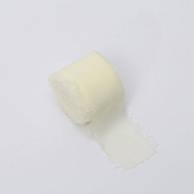 Wstążka florystyczna – Szyfon – Waniliowy – Rolka 4cm x 4,5m