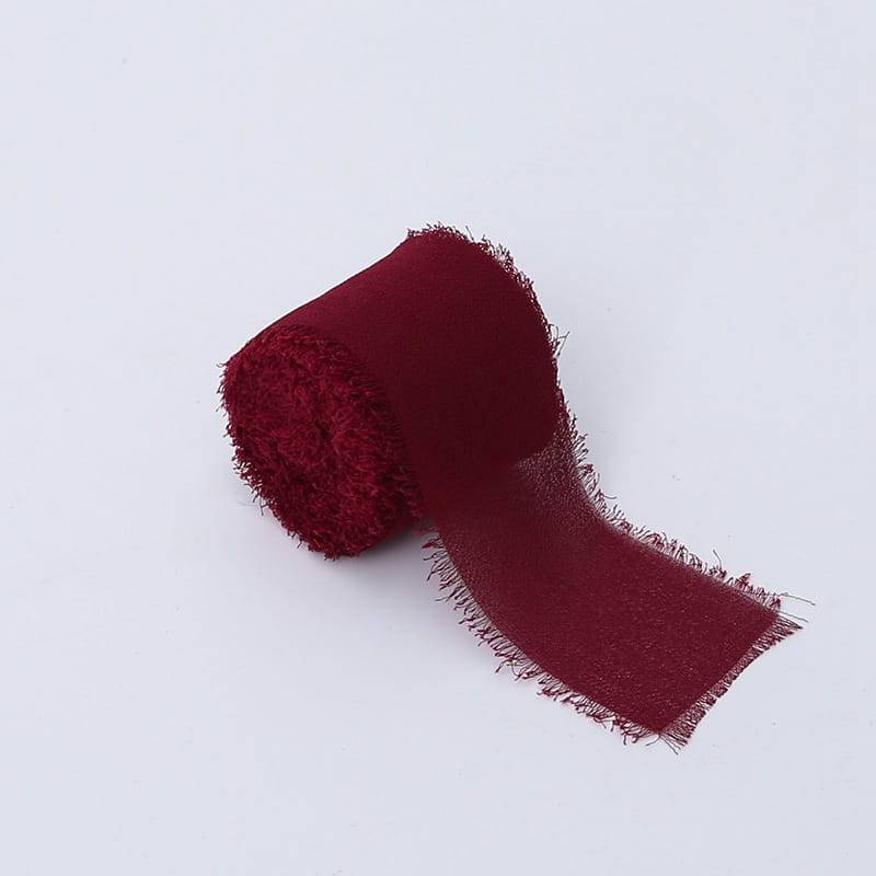 Wstążka florystyczna – Szyfon – Burgundy – Rolka 4cm x 4,5m