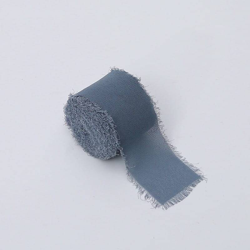 Wstążka florystyczna – Szyfon – Stalowy Niebieski – Rolka 4cm x 4,5m