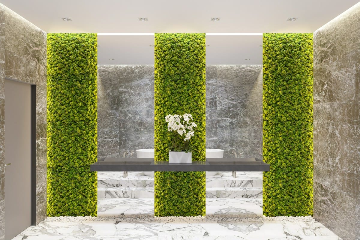 Mur en lichen stabilisé – décoration naturelle et design moderne